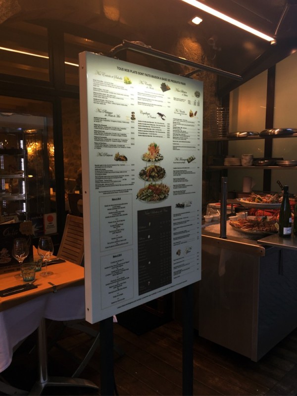 RESTAURATION : Panneaux menus à Saint-Malo