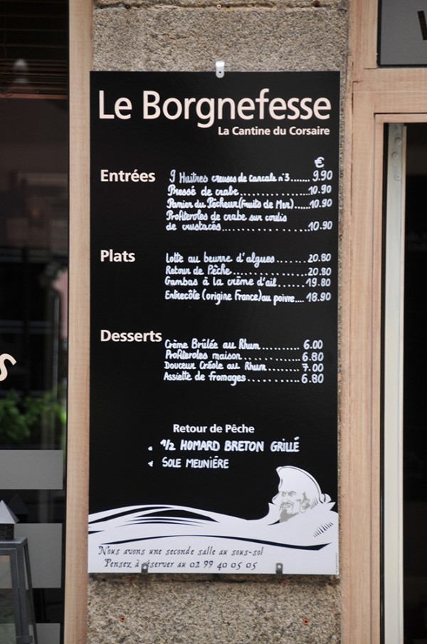 RESTAURATION : Panneaux menus à Saint-Malo